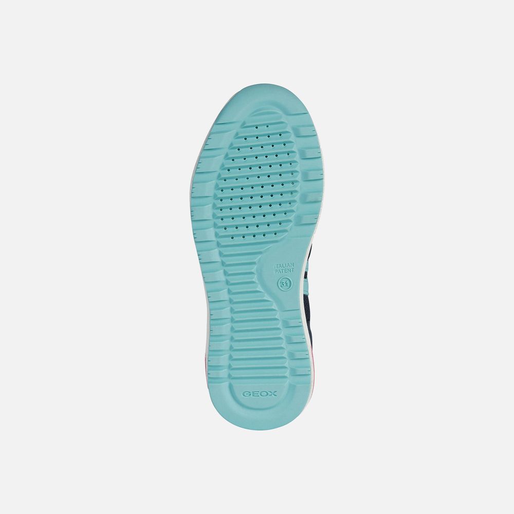 Geox Kiz Çocuk Spor Ayakkabı Lacivert/Pembe - Alben - EQX-893416